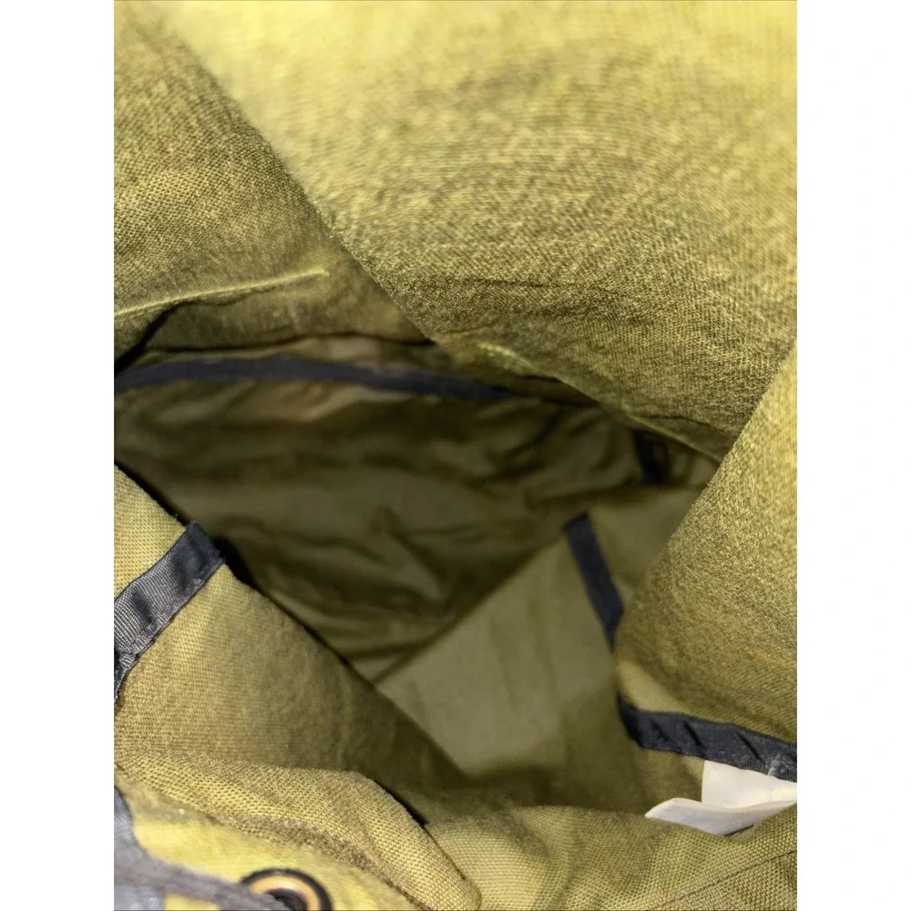 Vintage The North Face Tear Drop Backpack USA Brown Label Tag Leather Canvas